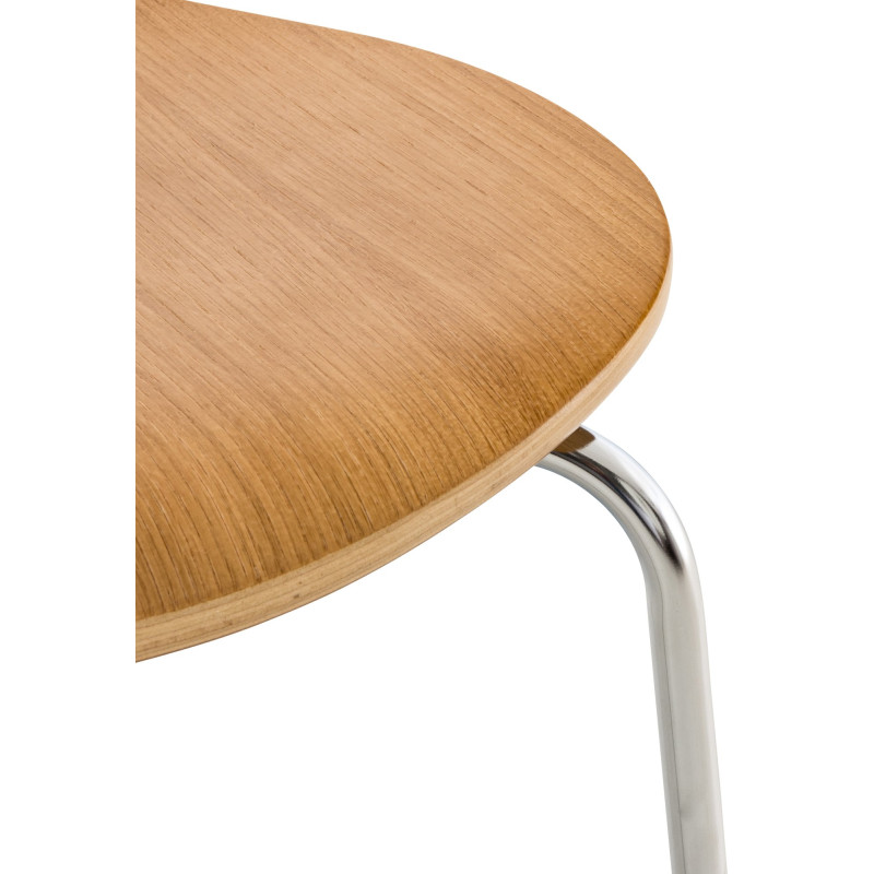 Set 4 Sedie Impilabili Diego in Legno Robusto Rovere