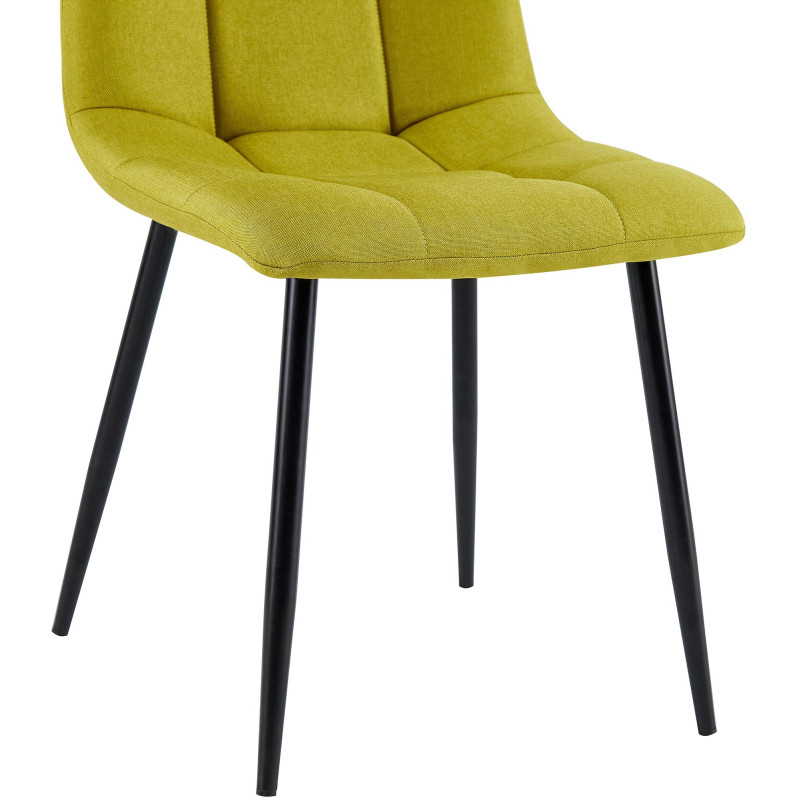 Chaise de salle à manger tissu Antibes vert