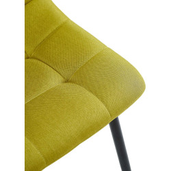 Chaise de salle à manger tissu Antibes vert