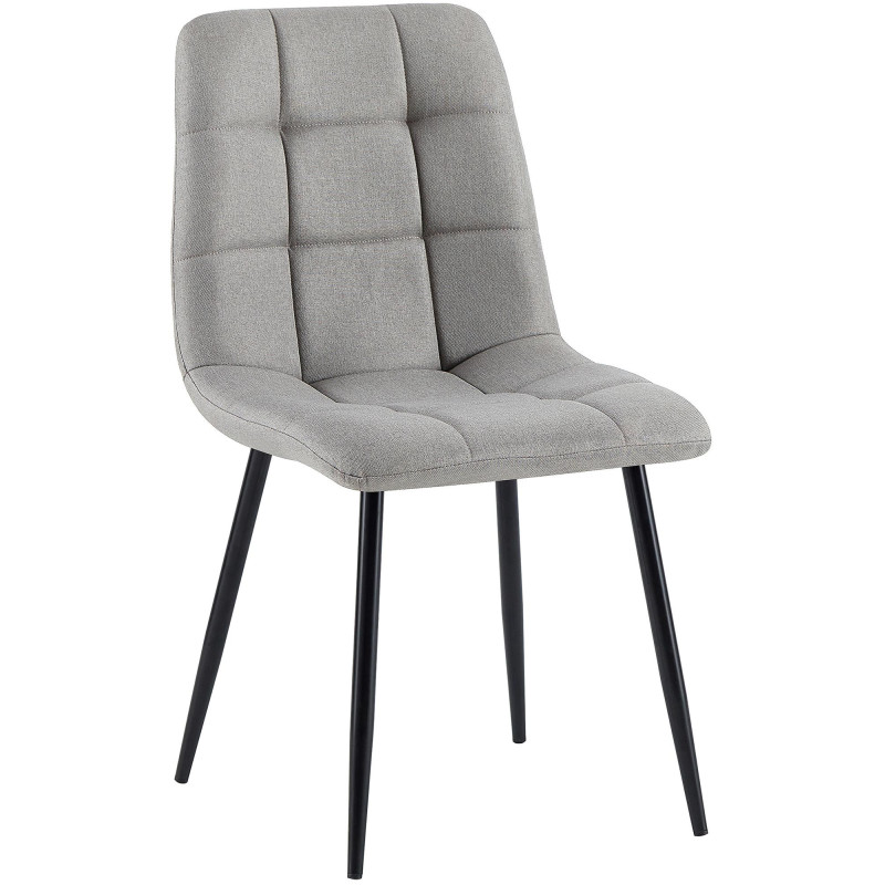 Chaise de salle à manger tissu Antibes gris clair