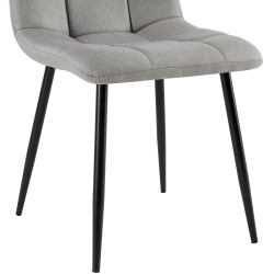 Chaise de salle à manger tissu Antibes gris clair