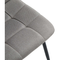 Chaise de salle à manger tissu Antibes gris clair