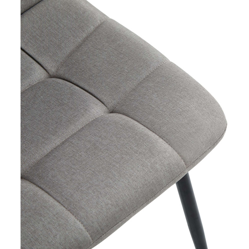 Chaise de salle à manger tissu Antibes gris clair