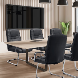 Chaise visiteur Attila noire