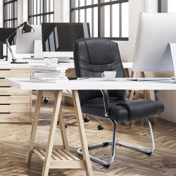 Chaise visiteur Attila, noire