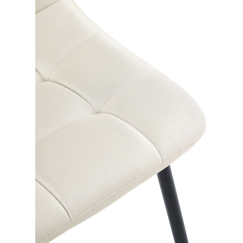 Chaise de salle à manger tissu Antibes crème