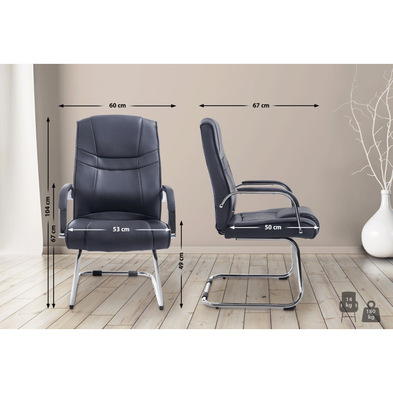 Silla Cantiléver XXL Attila Gris