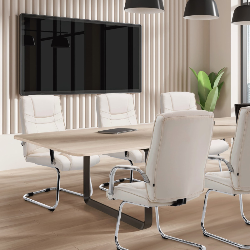 Sedia Attila in similpelle crema