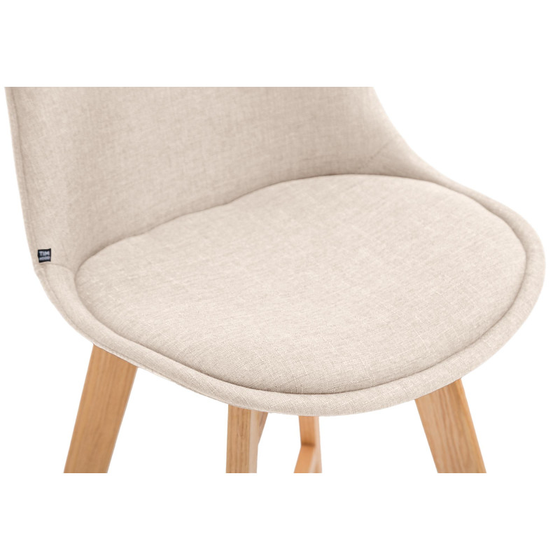 Lot de 2 tabourets de bar Cannes tissu natura crème
