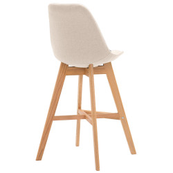Lot de 2 tabourets de bar Cannes tissu natura crème