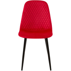 Chaise Giverny en velours rouge
