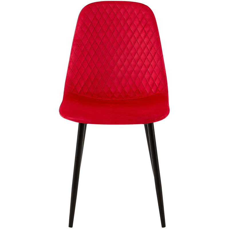 Chaise Giverny en velours rouge