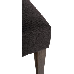 Lot de 2 chaises de salle à manger tissu Lisburn noir