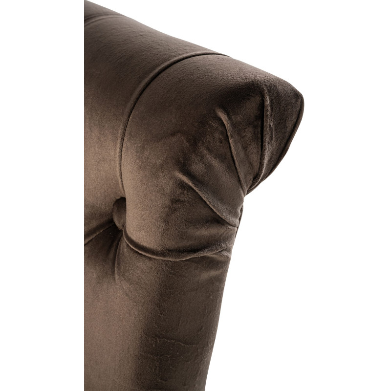Lot de 2 chaises de salle à manger en velours Lisburn brun