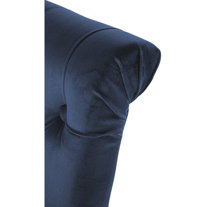 Lot de 2 chaises de salle à manger en velours Lisburn bleu