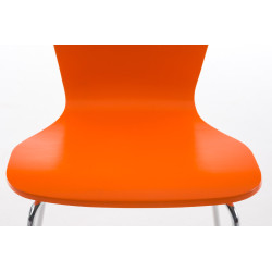 Ensemble de 2 chaises visiteurs Aaron orange