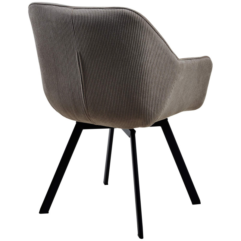 Chaise de salle à manger Jordi Cord brun
