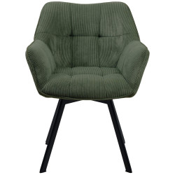 Chaise de salle à manger Jordi Cord vert