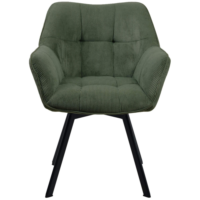 Chaise de salle à manger Jordi Cord vert