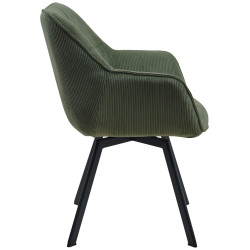 Chaise de salle à manger Jordi Cord vert