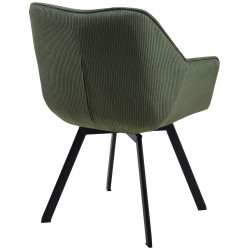 Chaise de salle à manger Jordi Cord vert