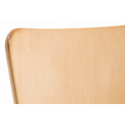 Lot de 4 chaises visiteurs Aaron natura