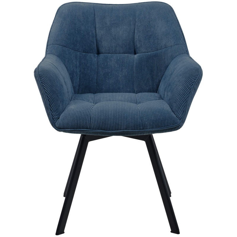 Chaise de salle à manger Jordi Cord bleu