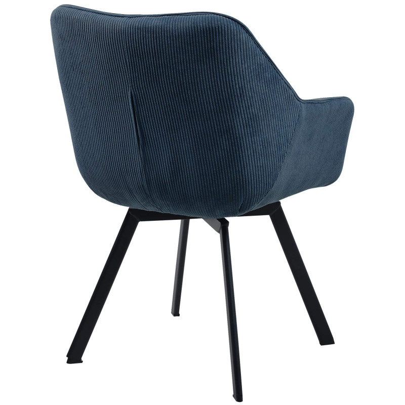 Chaise de salle à manger Jordi Cord bleu