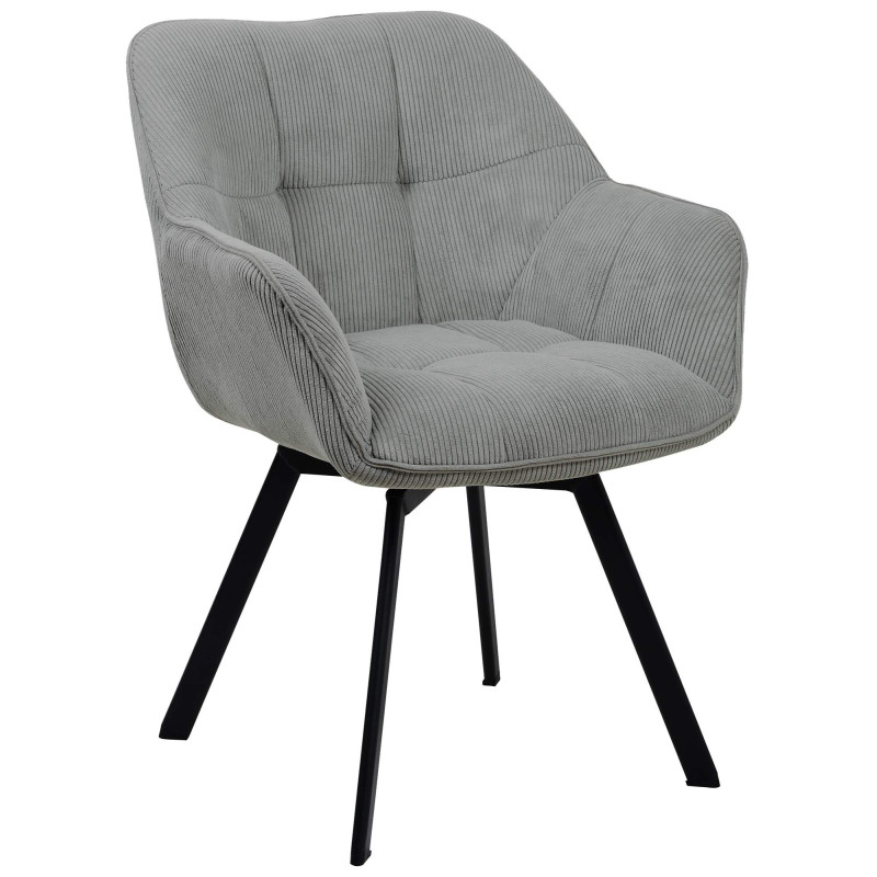 Chaise de salle à manger Jordi Cord gris