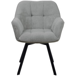 Chaise de salle à manger Jordi Cord gris