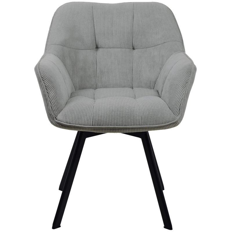 Chaise de salle à manger Jordi Cord gris
