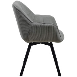 Chaise de salle à manger Jordi Cord gris