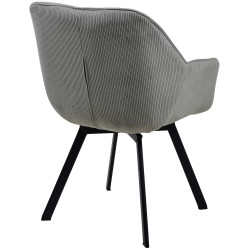 Chaise de salle à manger Jordi Cord gris