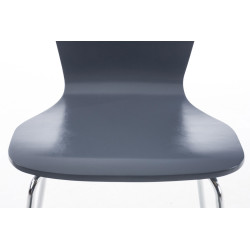 Ensemble de 4 chaises visiteurs gris Aaron