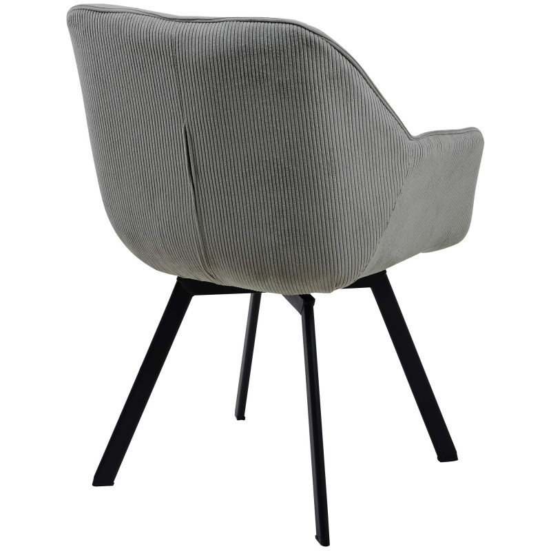 Chaise de salle à manger Jordi Cord gris