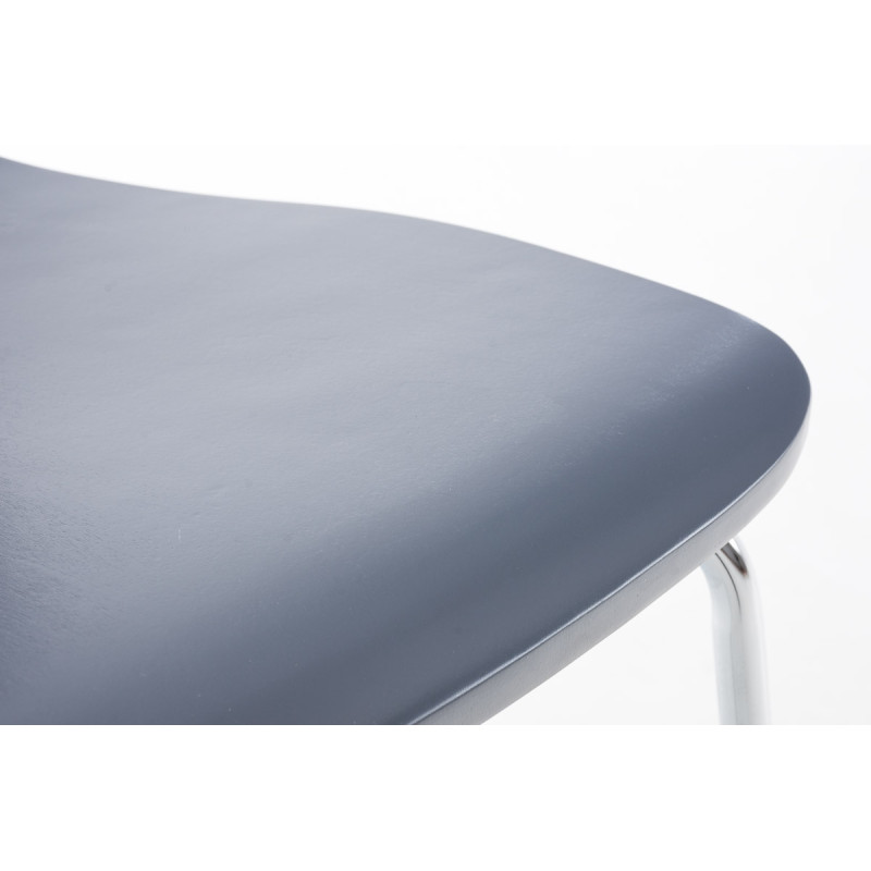 Ensemble de 4 chaises visiteurs gris Aaron