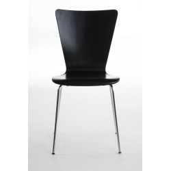 Ensemble de 4 chaises visiteurs Aaron, noires