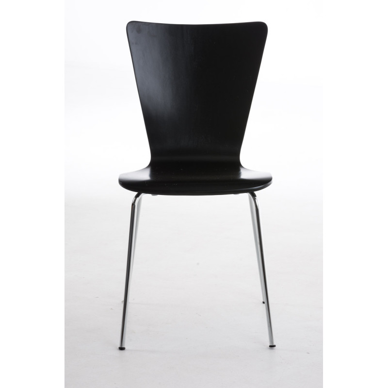 Ensemble de 4 chaises visiteurs Aaron, noires