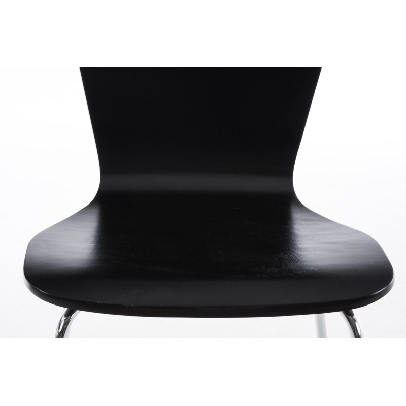 Ensemble de 4 chaises visiteurs Aaron, noires