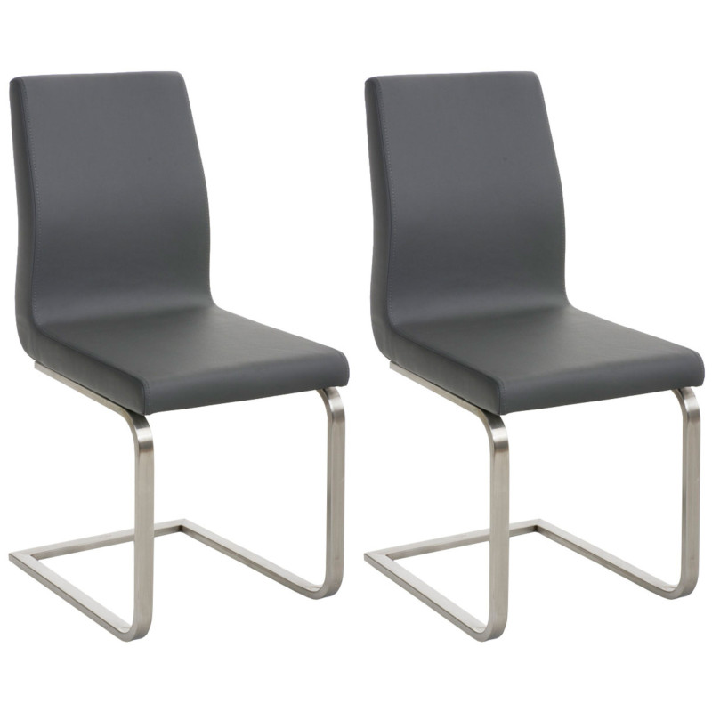 Lot de 2 chaises de salle à manger Belfort gris