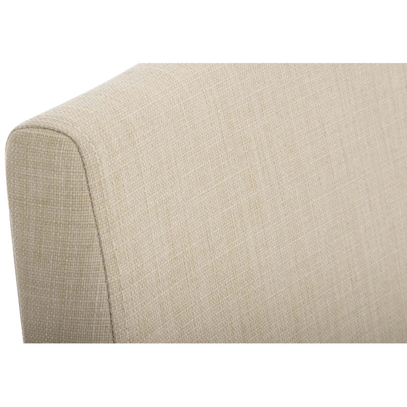 Lot de 2 chaises de salle à manger tissu Belfort crème