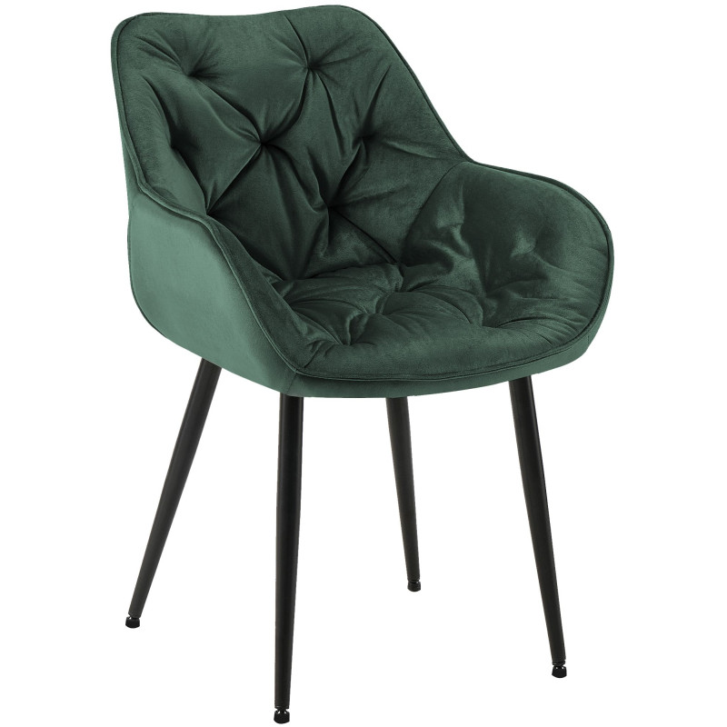 Chaise Tanna velours vert