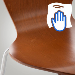 Lot de 2 chaises visiteurs Calisto marron