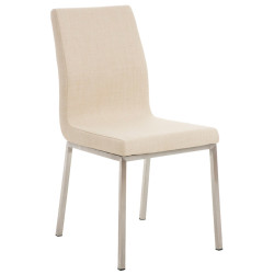 Lot de 2 chaises de salle à manger tissu Colmar crème