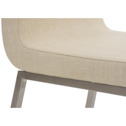 Lot de 2 chaises de salle à manger tissu Colmar crème