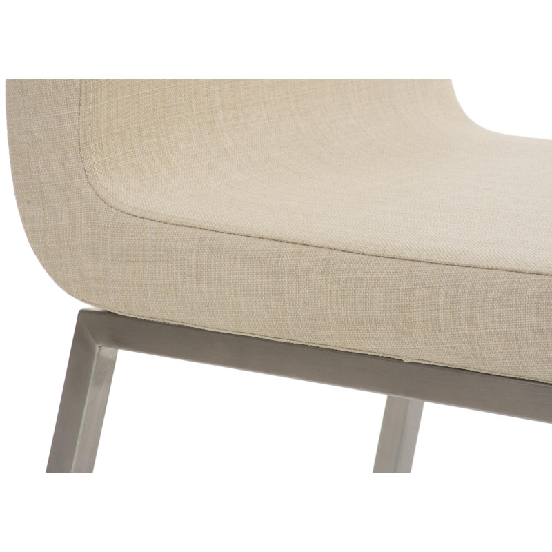 Lot de 2 chaises de salle à manger tissu Colmar crème