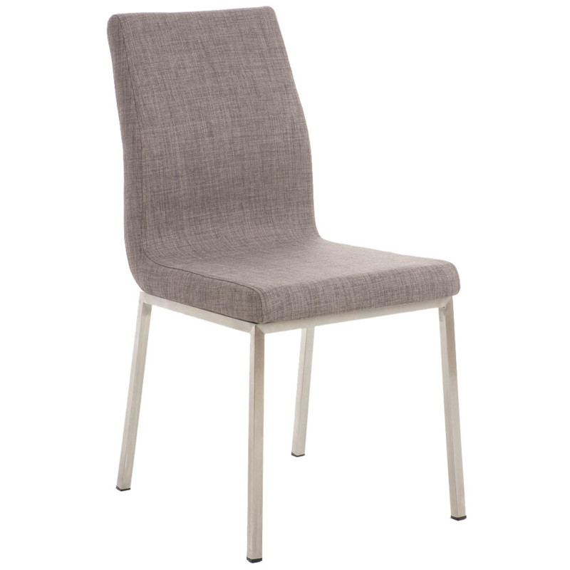 Lot de 2 chaises de salle à manger tissu Colmar gris