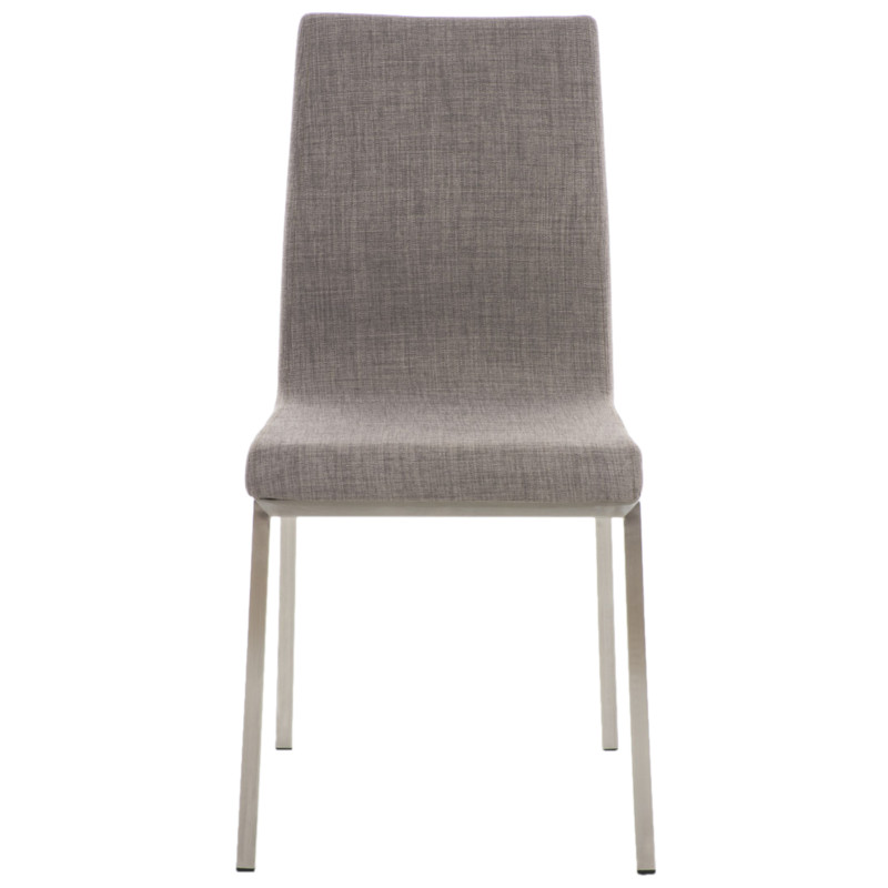 Lot de 2 chaises de salle à manger tissu Colmar gris