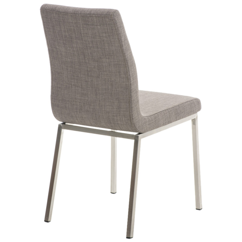 Lot de 2 chaises de salle à manger tissu Colmar gris
