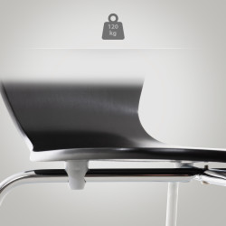 Lot de 4 chaises visiteurs Calisto noir